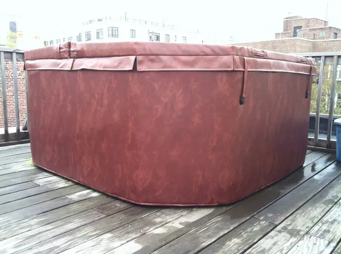 Spa cover on a hot tub