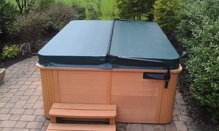 Spa cover on a hot tub