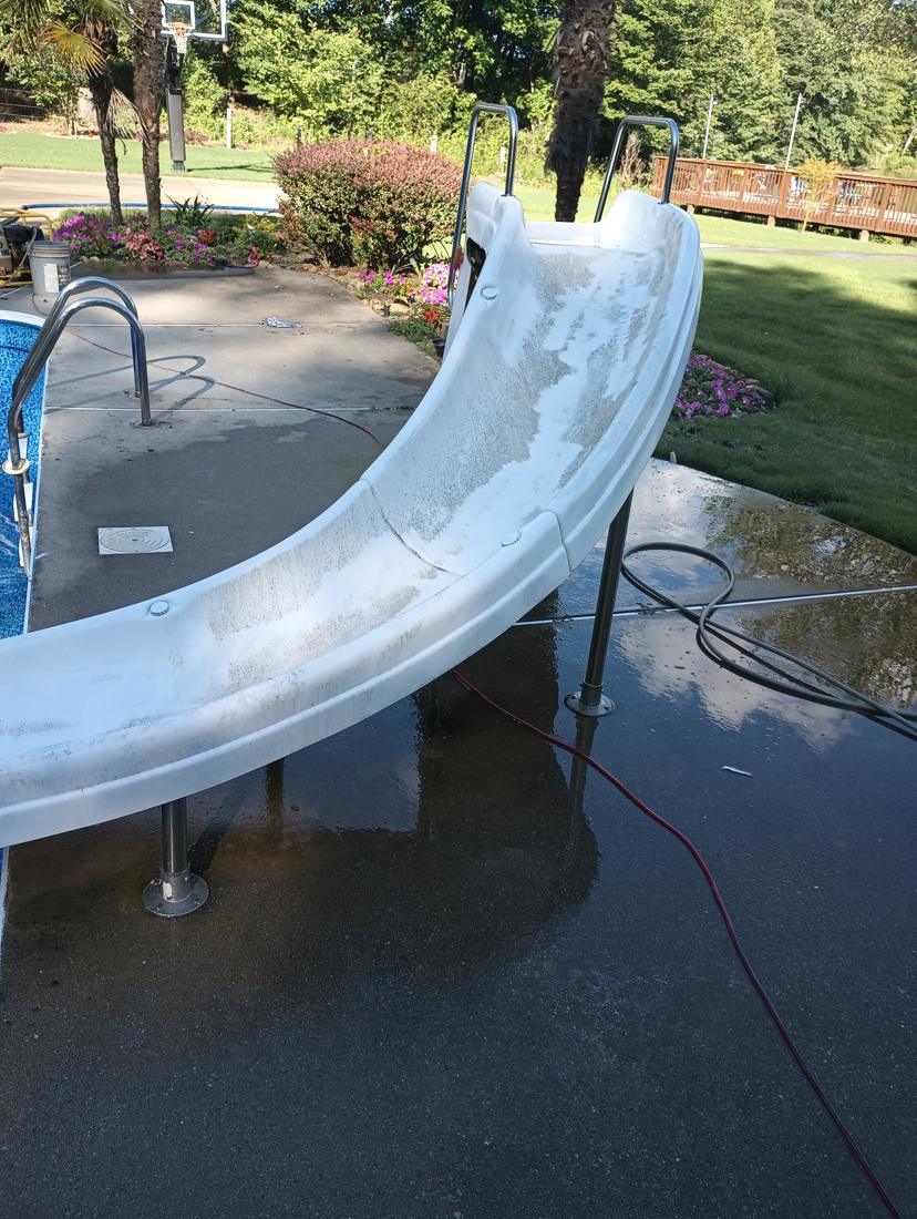 Slide halfway through cleaning