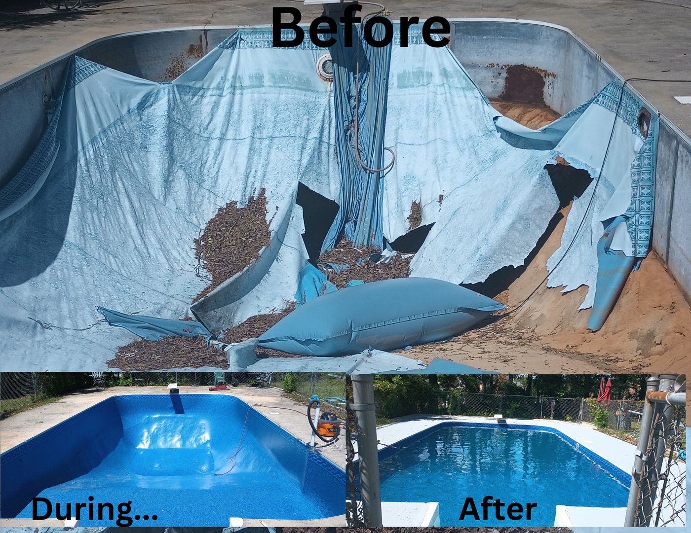 Before, during, and after a full liner replacement