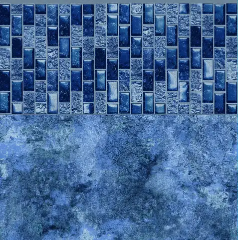 Blue Earth Tile Global Seas vinyl pool liner pattern swatch