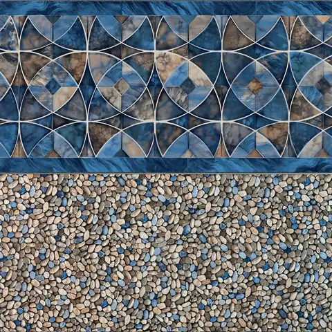 HorizonTide Tile Gold Coast Floor vinyl pool liner pattern swatch