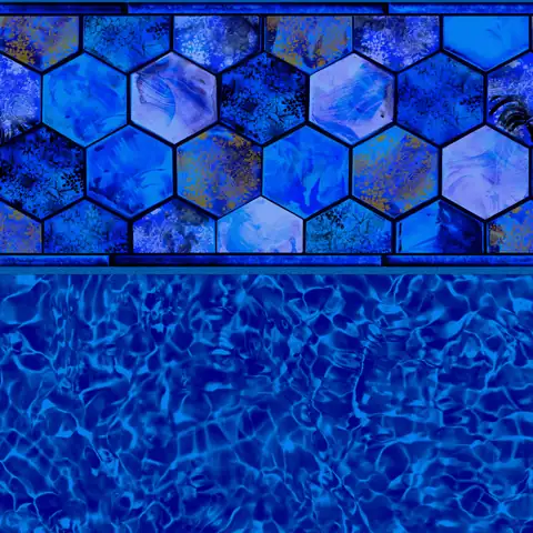 Milos Tile vinyl pool liner pattern swatch