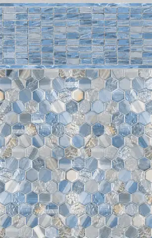 Serene Tile Honey Pearl Floor vinyl pool liner pattern swatch