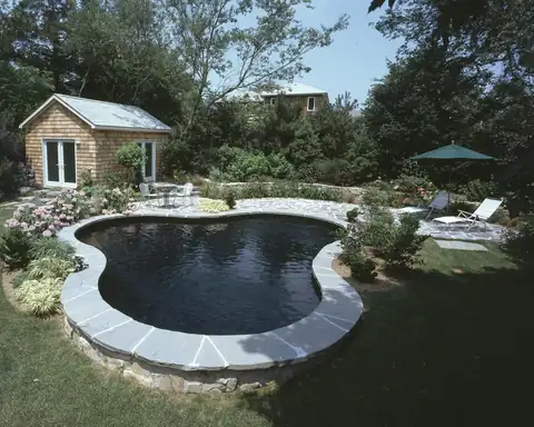 Solid Black liner in a real pool