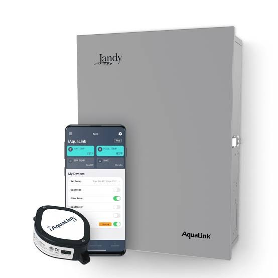 Jandy AquaLink automation panel with phone app